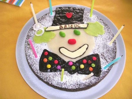 Gâteau Clown recette anniversaire enfant Annikids - gateau anniversaire clown